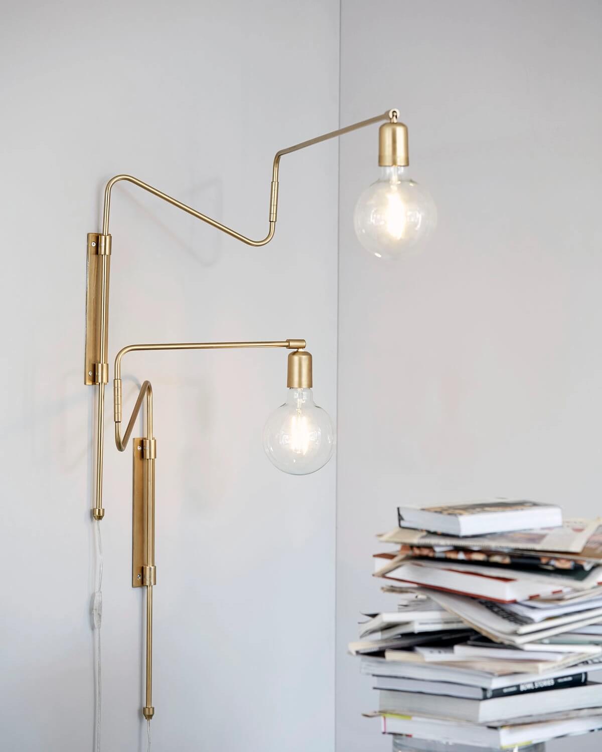 House Doctor Grote Wandlamp Swing Messing