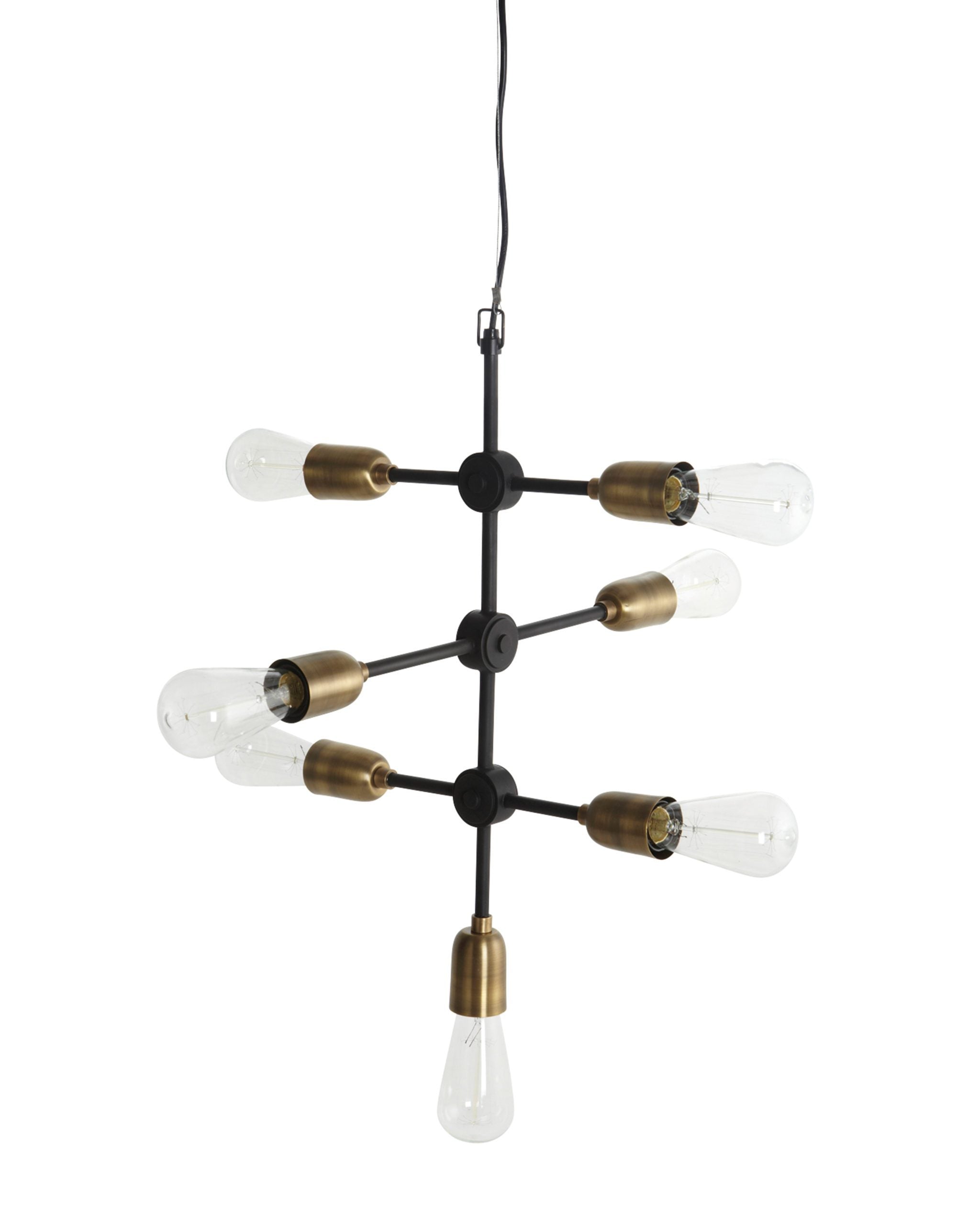 House Doctor Molecular Hanglamp Zwart Messing