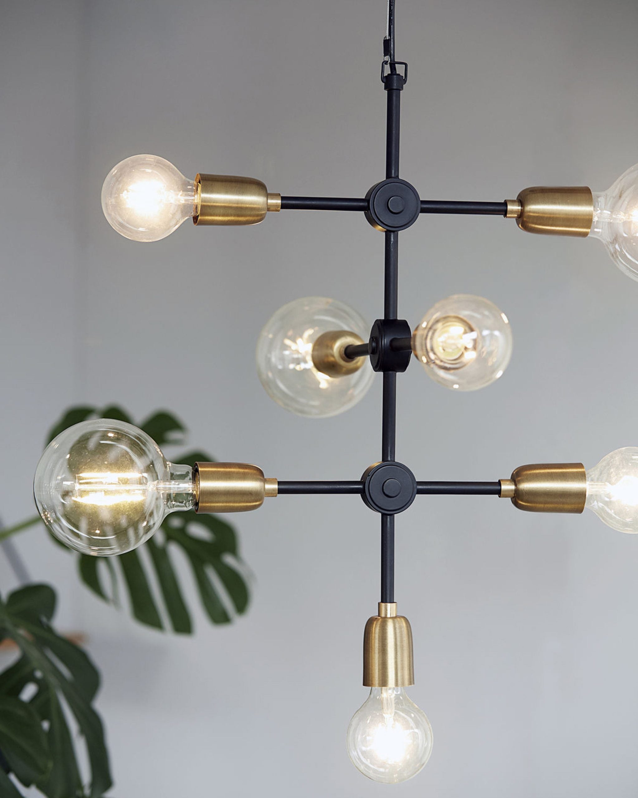 House Doctor Molecular Hanglamp Zwart Messing