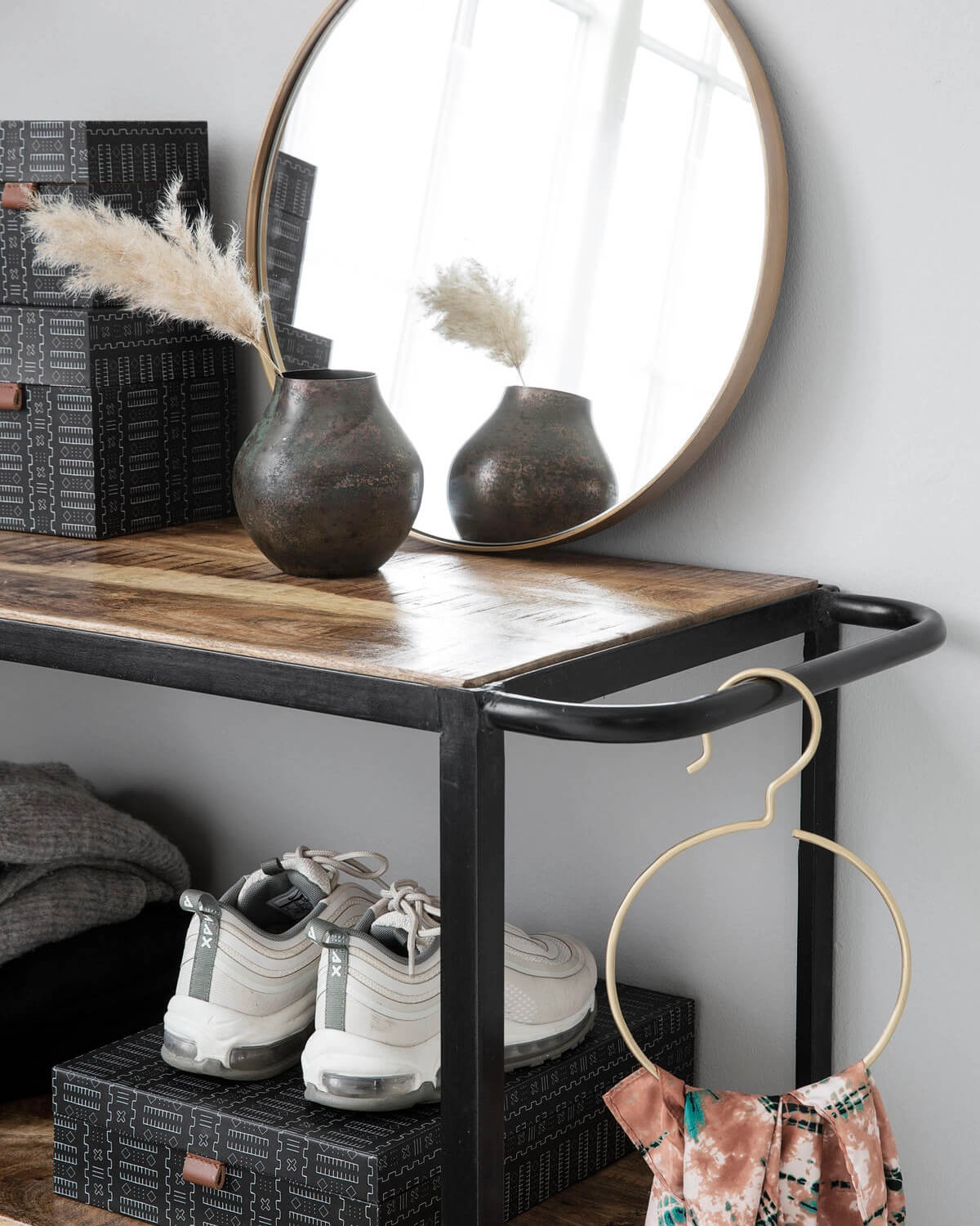 House Doctor lage trolley kast, staal en hout