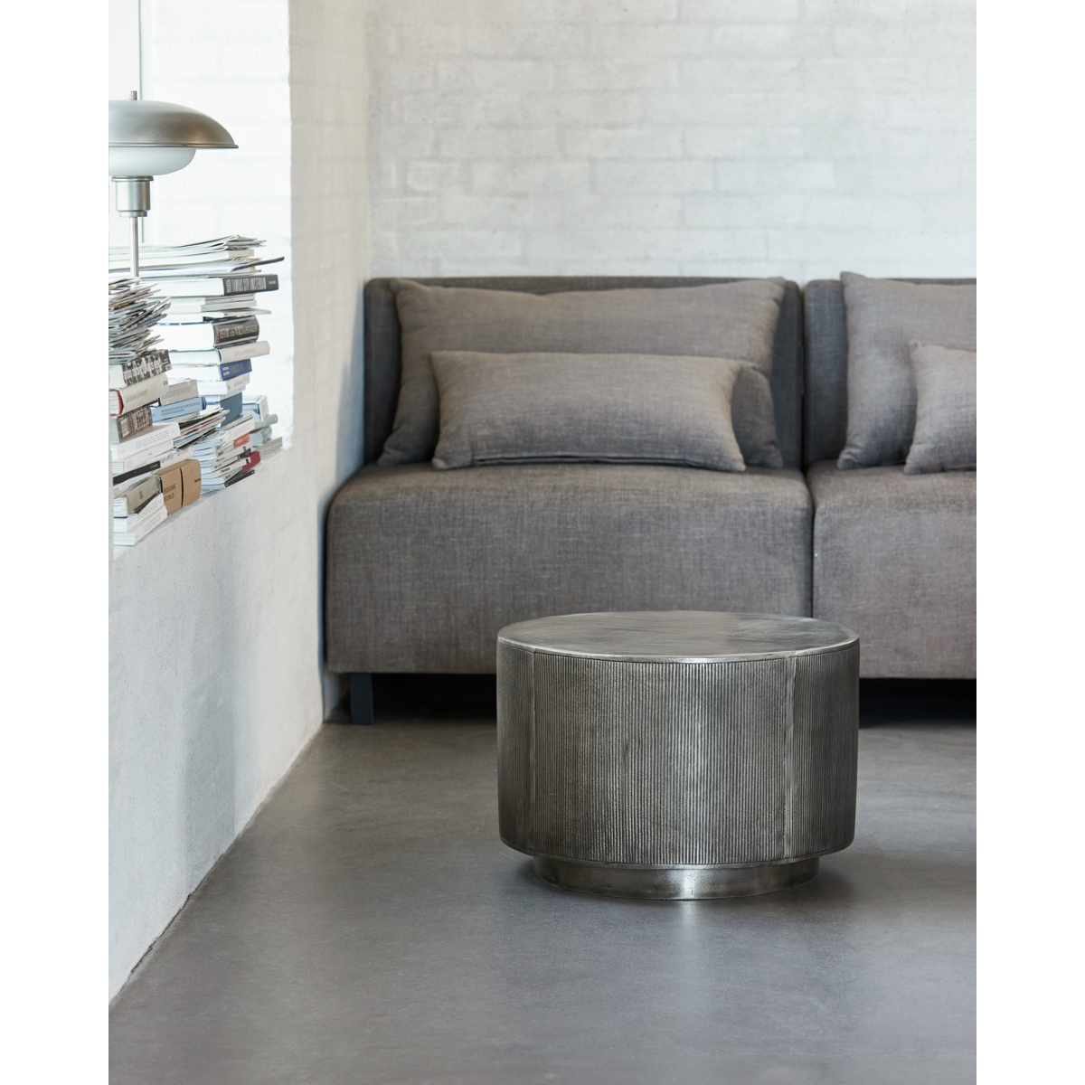 House Doctor Bijzettafel Rota Zilver Hoogte 35 cm