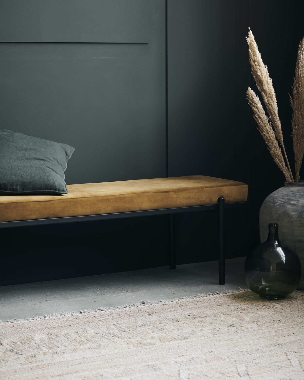 House Doctor Bankje Lao Dark Olive