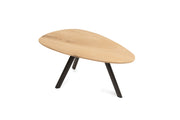Kiezelvormige eiken salontafel klein