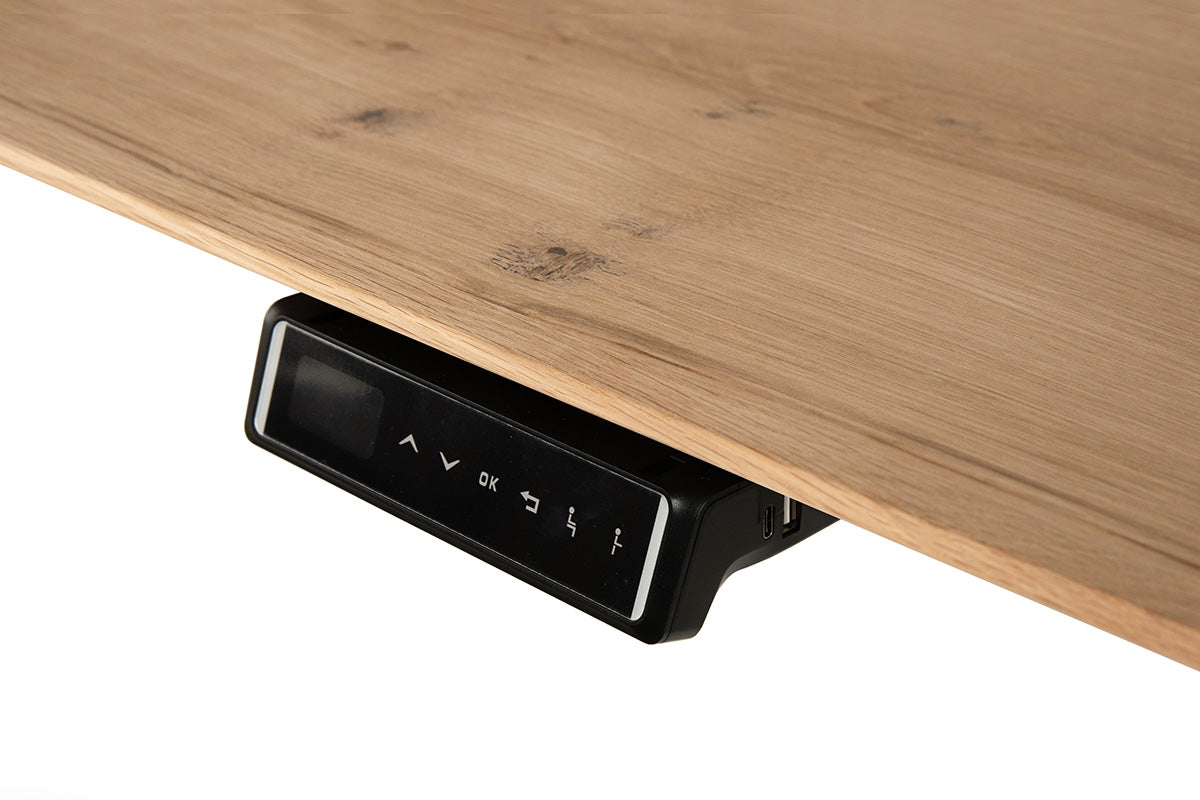 Zit sta bureau Vloon eiken blad 180x80 cm met facet rand