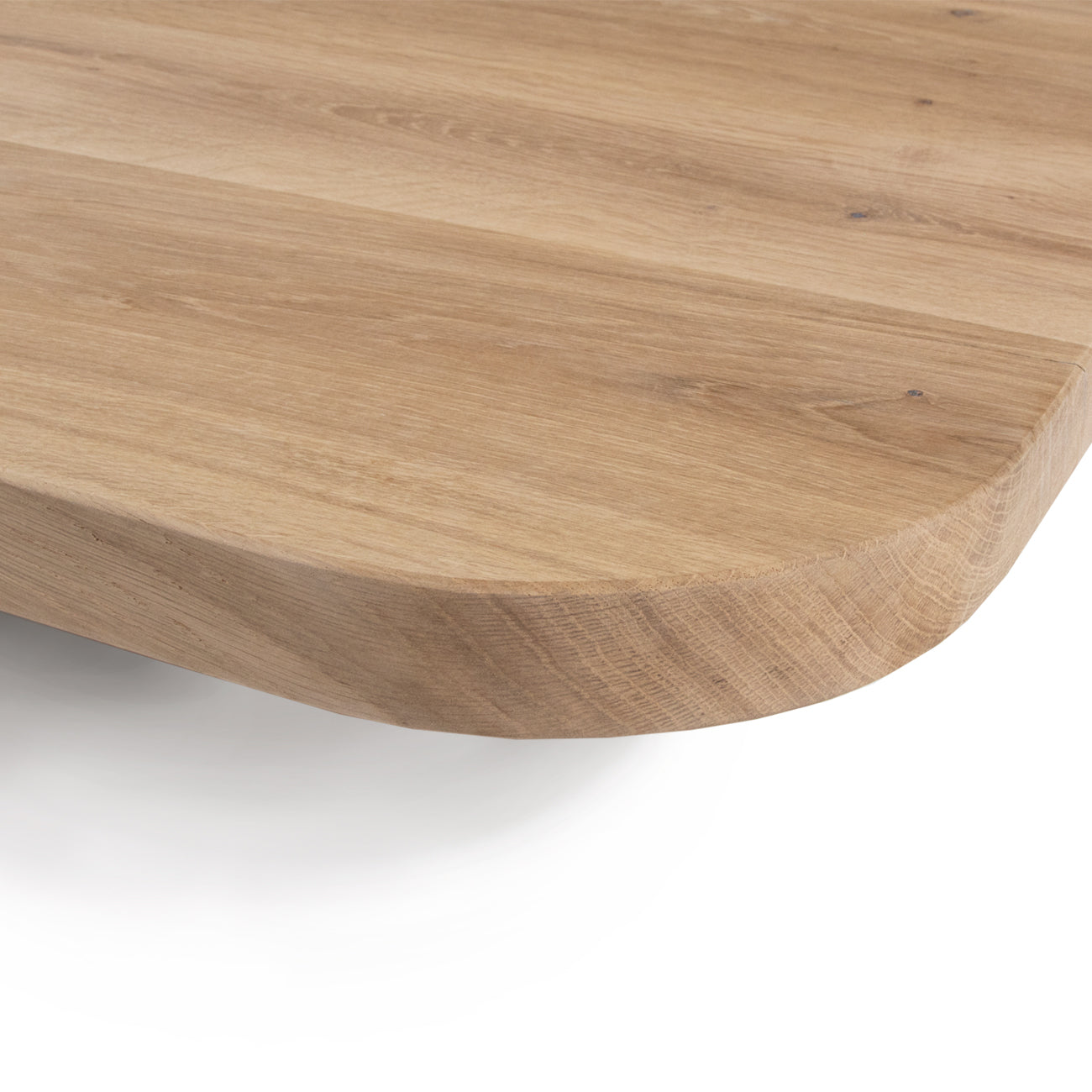 Bureaublad Eikenhout 160 cm met ronde hoeken
