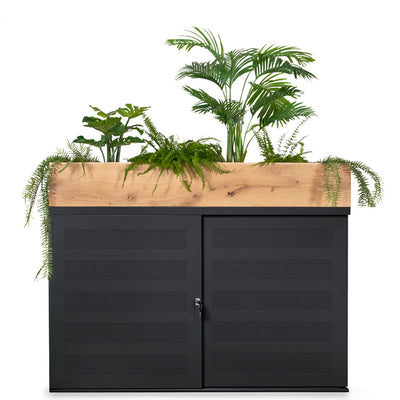 Schuifdeurkast akoestisch met plantenbak