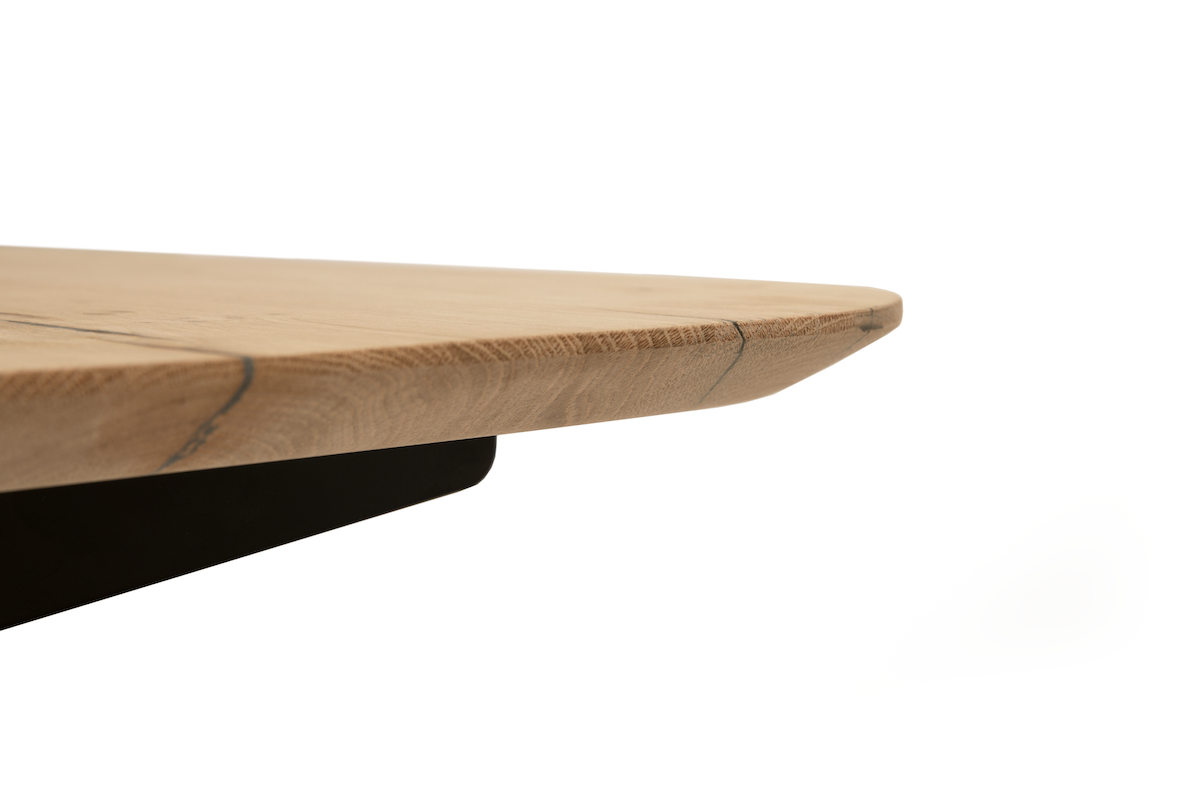 Zit sta bureau Vloon eiken blad 160x80 cm met facet rand