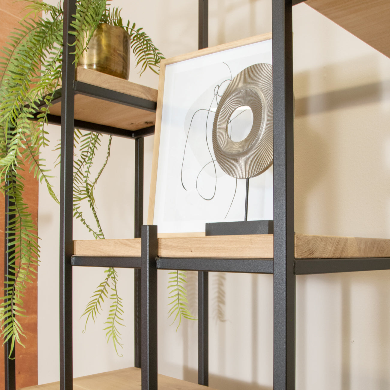 Roomdivider met eiken planken