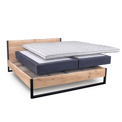Gestoffeerd matras met topper 180x200 cm