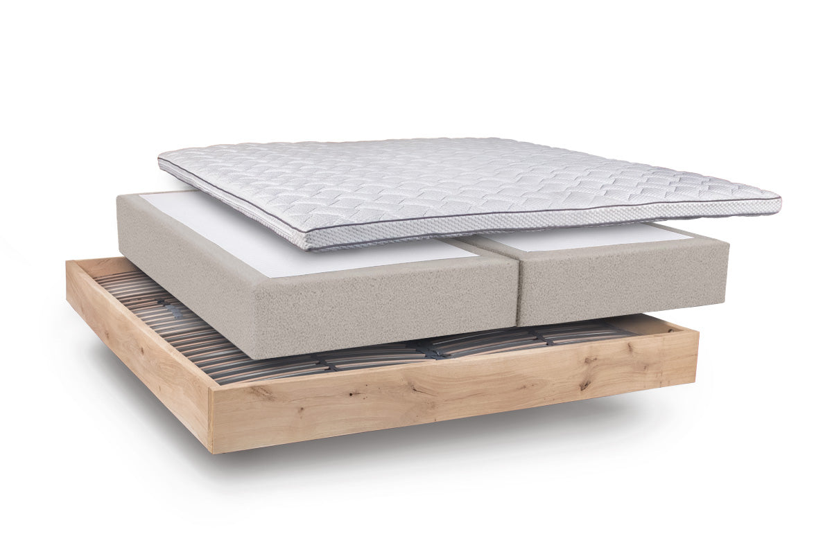 Gestoffeerd matras met topper V320 Teddy