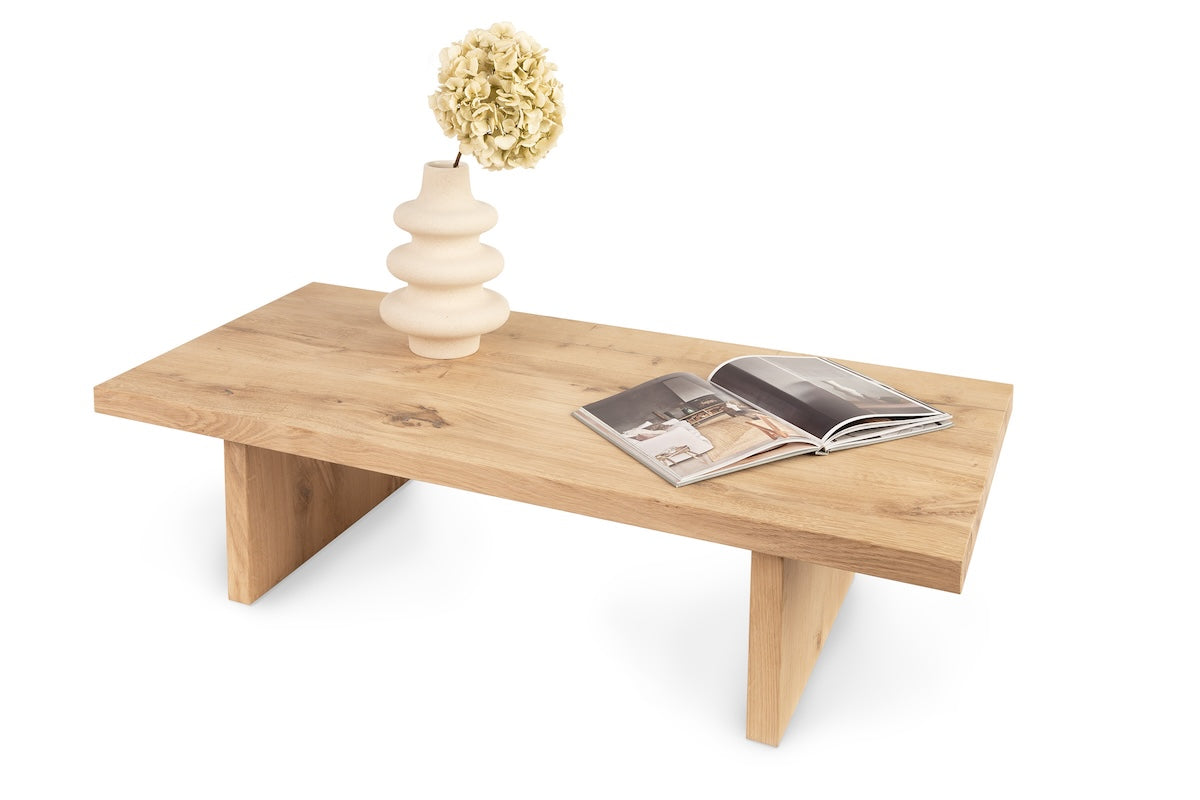 Massief eiken salontafel Peet