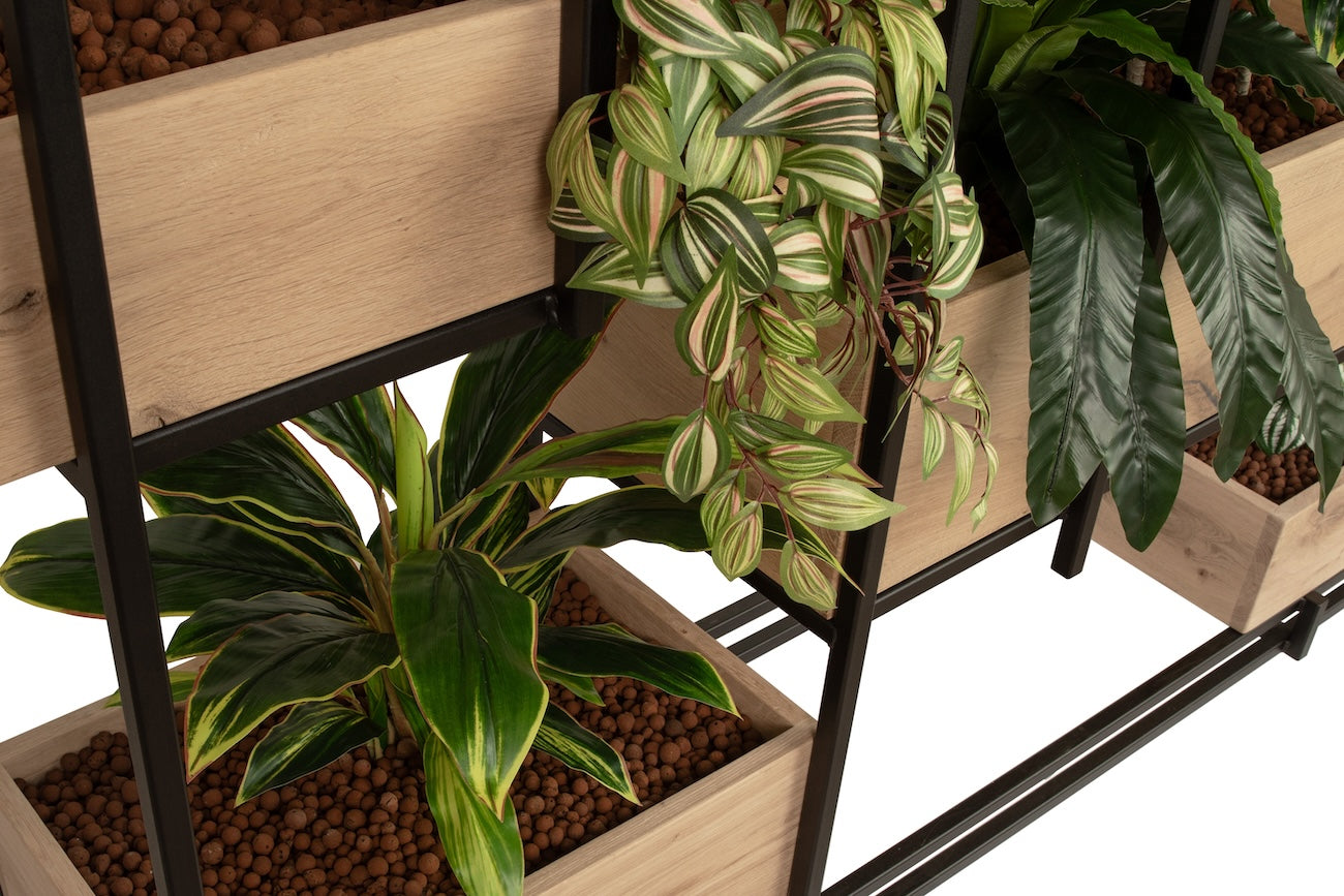 Roomdivider 150 cm met kunstplanten pakket A