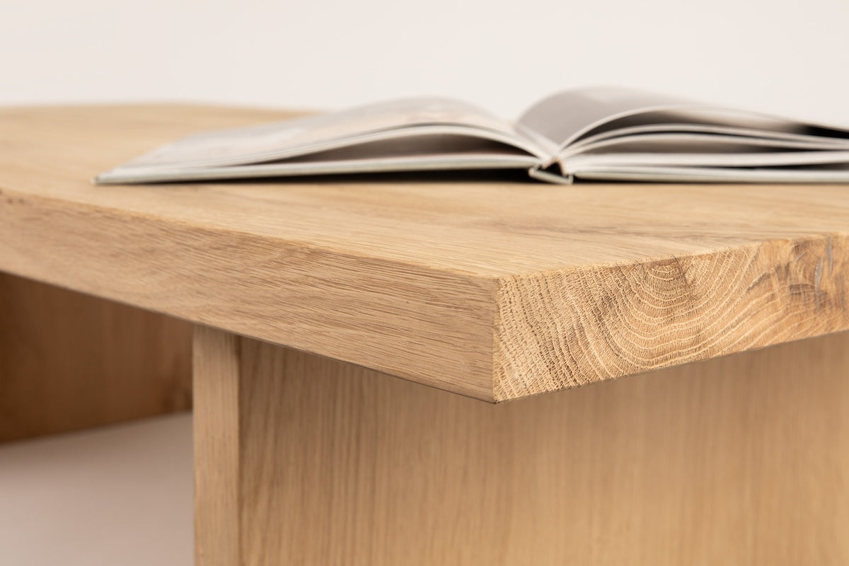Massief eiken salontafel Peet