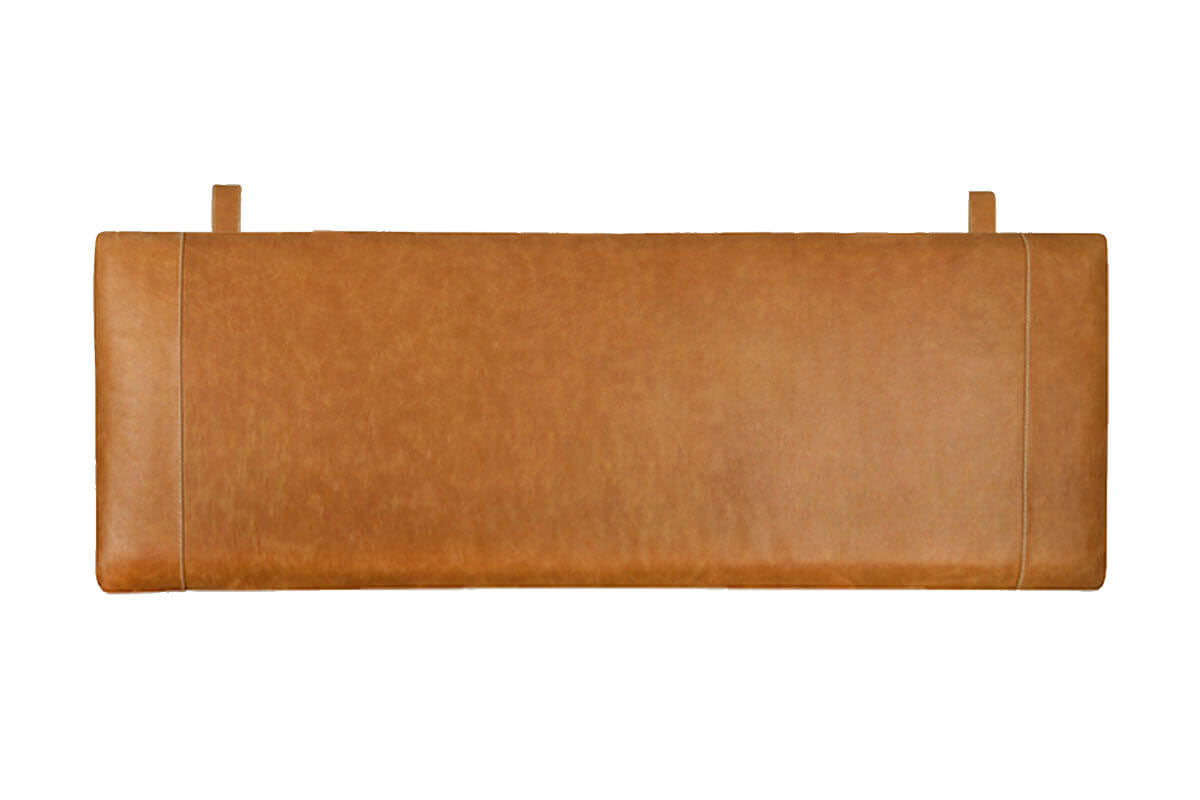 Medium Hoge Leren Hoofdbord Cognac