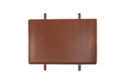 Hoge Leren Hoofdbord Bruin