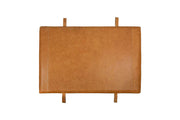 Hoge Leren Hoofdbord Cognac