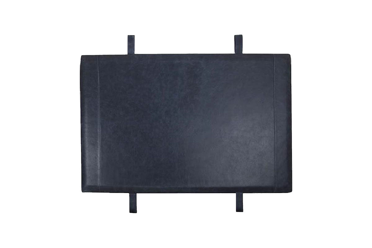 Hoge Leren Hoofdbord Donkerblauw