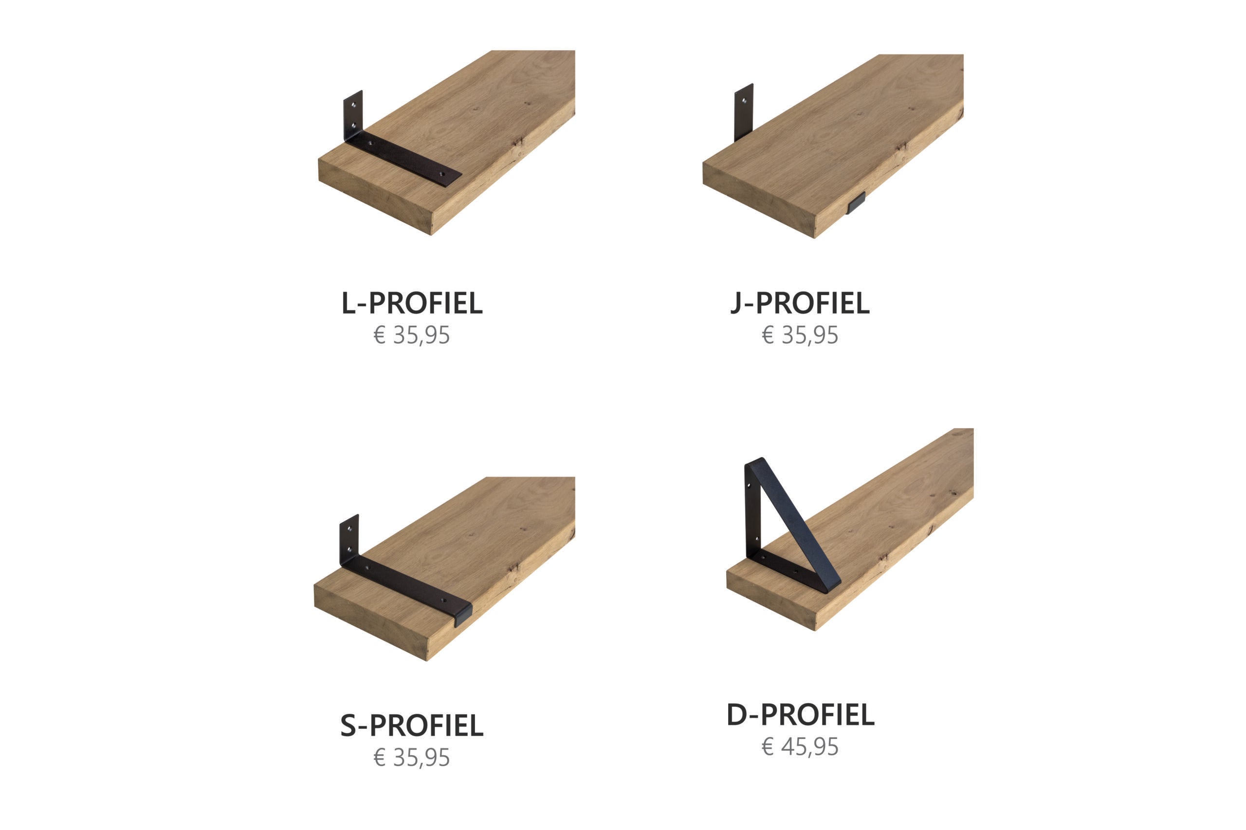 Wandplank met Boomstam rand 6 cm dik