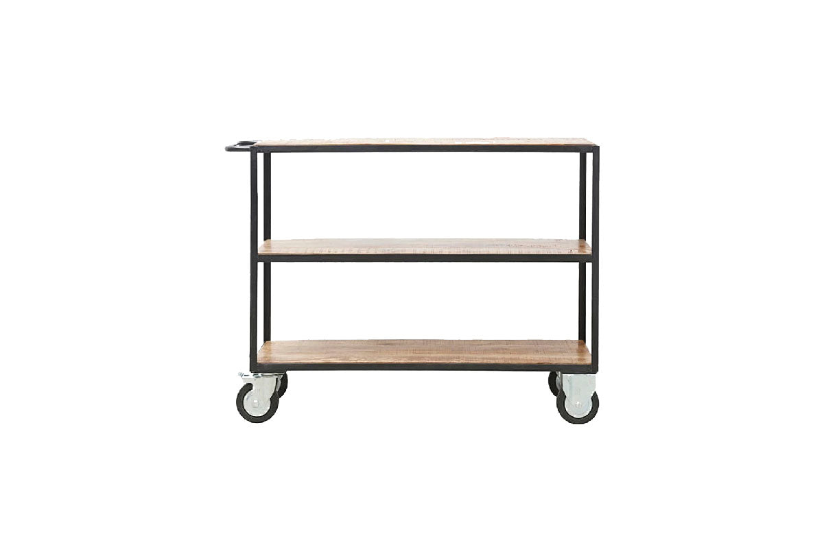 House Doctor lage trolley kast, staal en hout