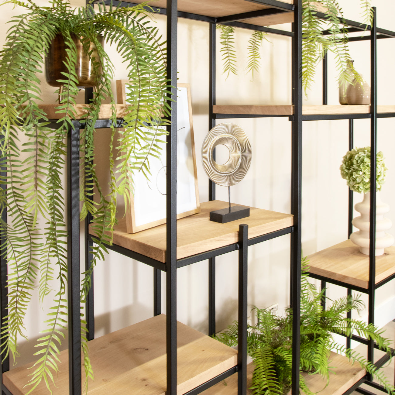 Roomdivider met eiken planken