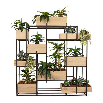 Roomdivider 200 cm met kunstplanten pakket A
