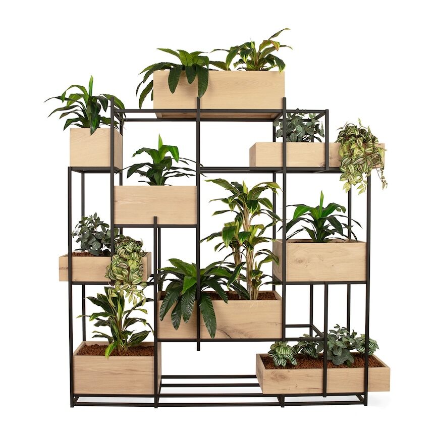 Roomdivider 200 cm met kunstplanten pakket A