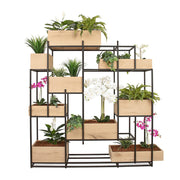 Roomdivider 200 cm met kunstplanten pakket B.1