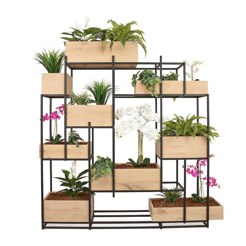Roomdivider 200 cm met kunstplanten pakket B.1