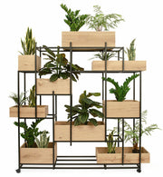 Stalen roomdivider op wielen