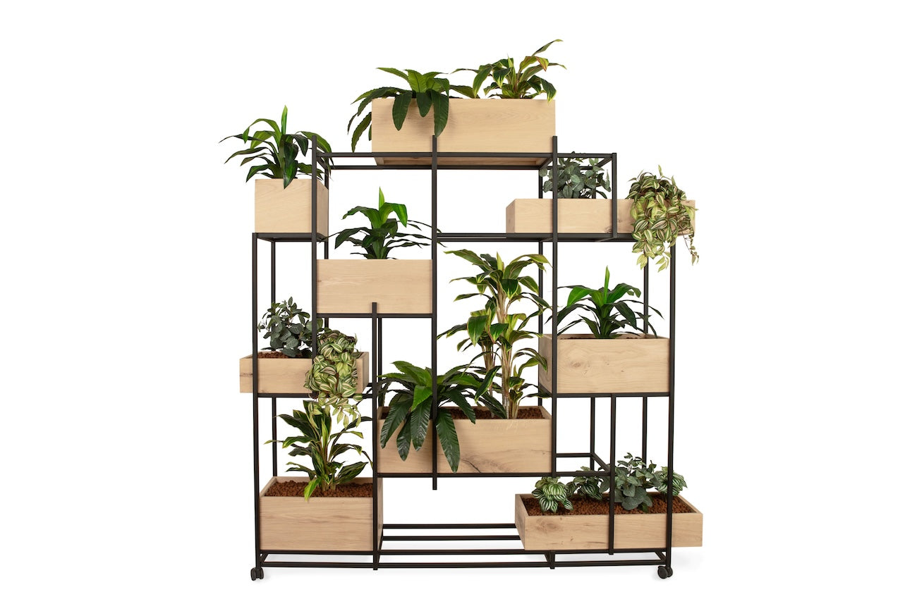 Roomdivider 200 cm met kunstplanten pakket A