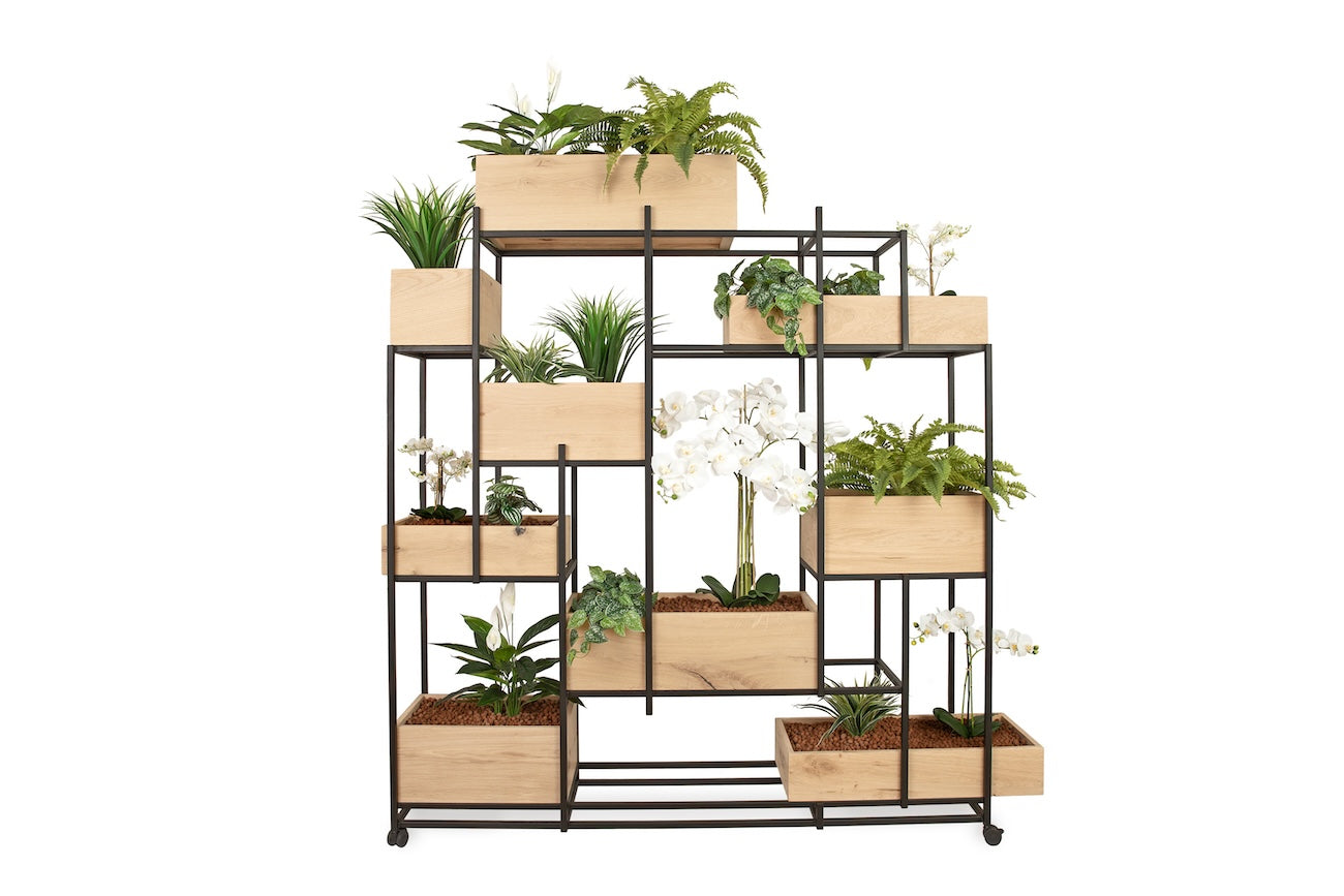 Roomdivider 200 cm met kunstplanten pakket B.2