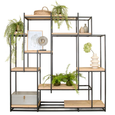 Roomdivider met eiken planken