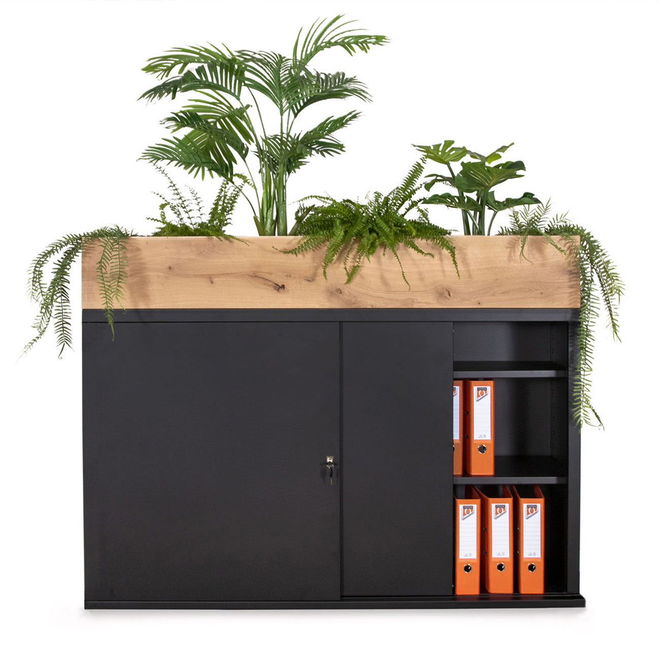 Schuifdeurkast met plantenbak