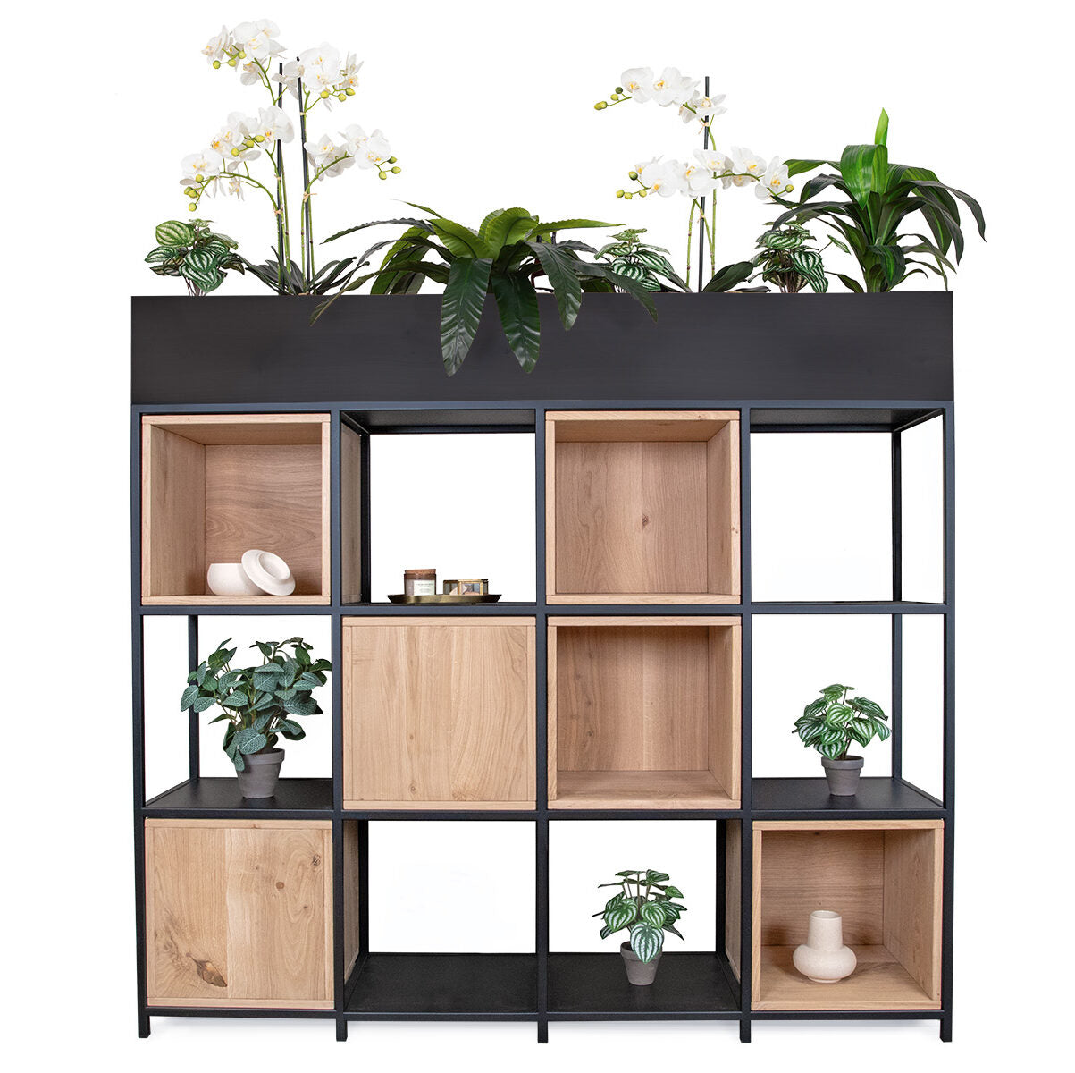 Vakkenkast met plantenbak