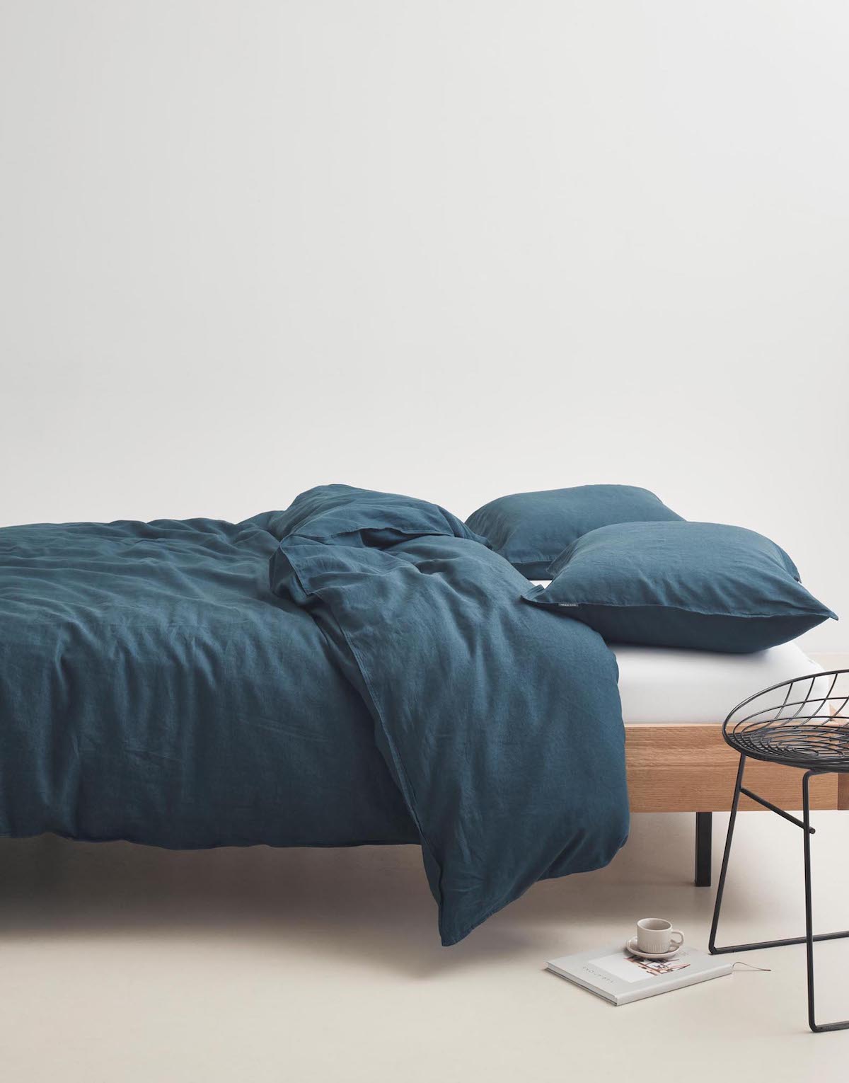 MARC O'POLO dekbedovertrek Valka Indigo blauw
