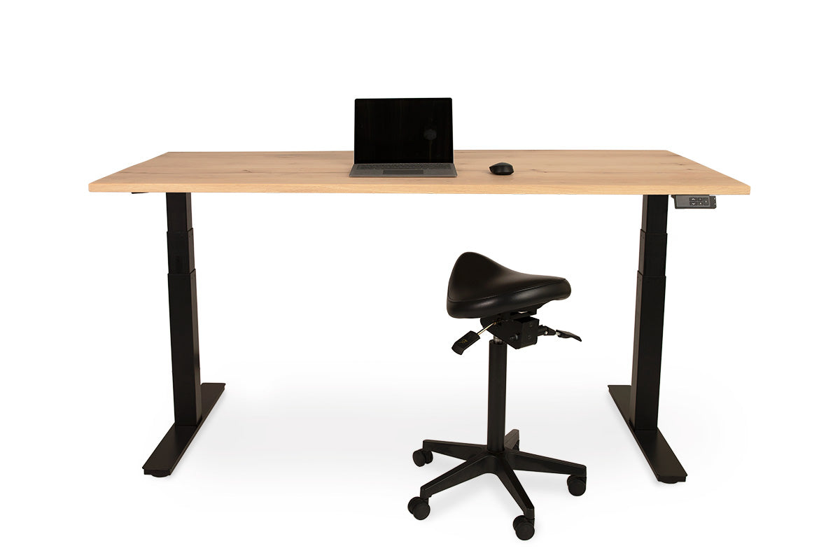 Zit sta bureau Vloon eiken blad 140x80 cm