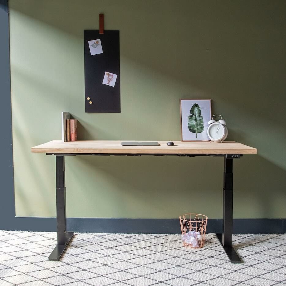 Zit sta bureau Eikenhout 200 cm