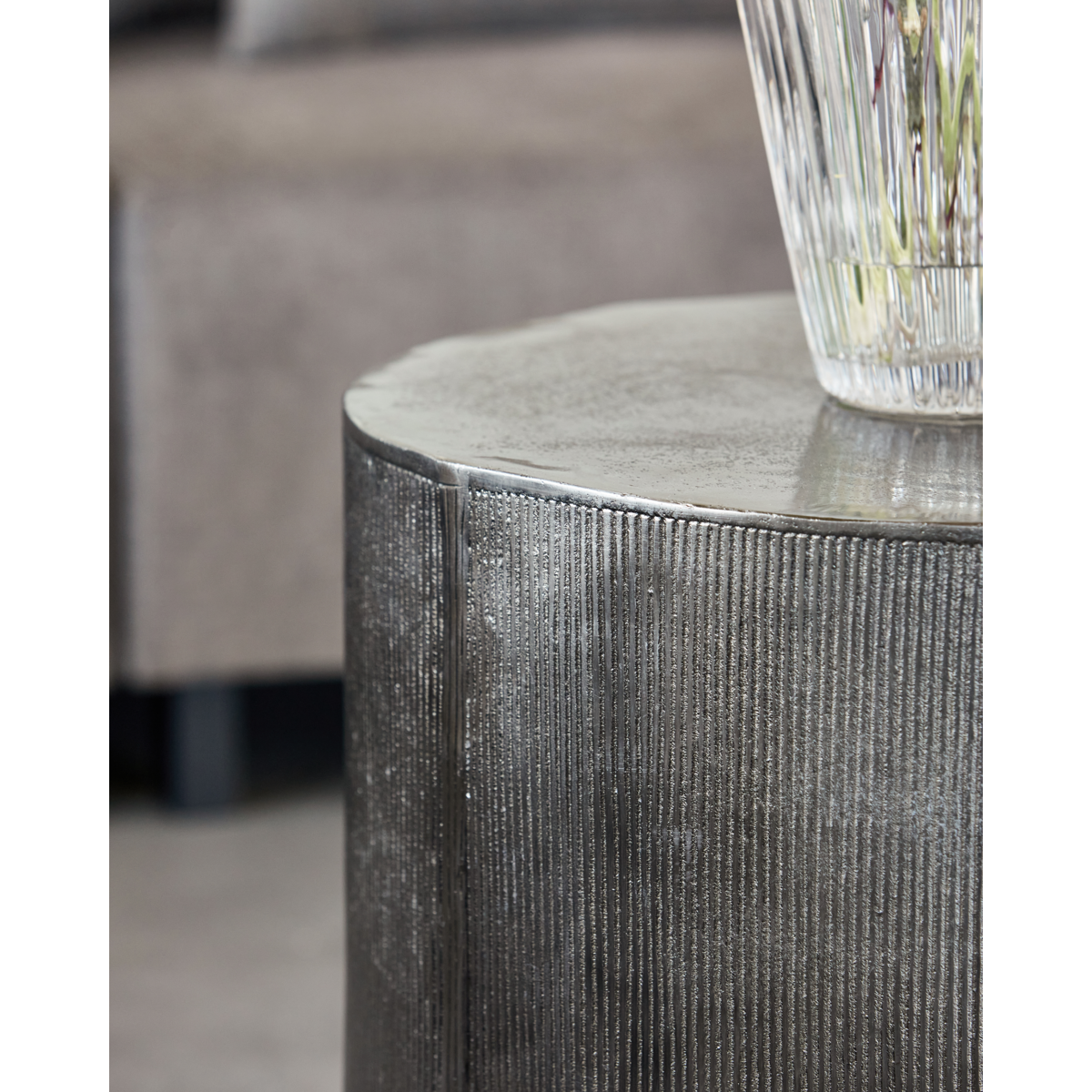 House Doctor Bijzettafel Rota Zilver Hoogte 50 cm