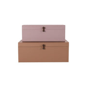 House Doctor Koffer Set Metal in Beige/Rose