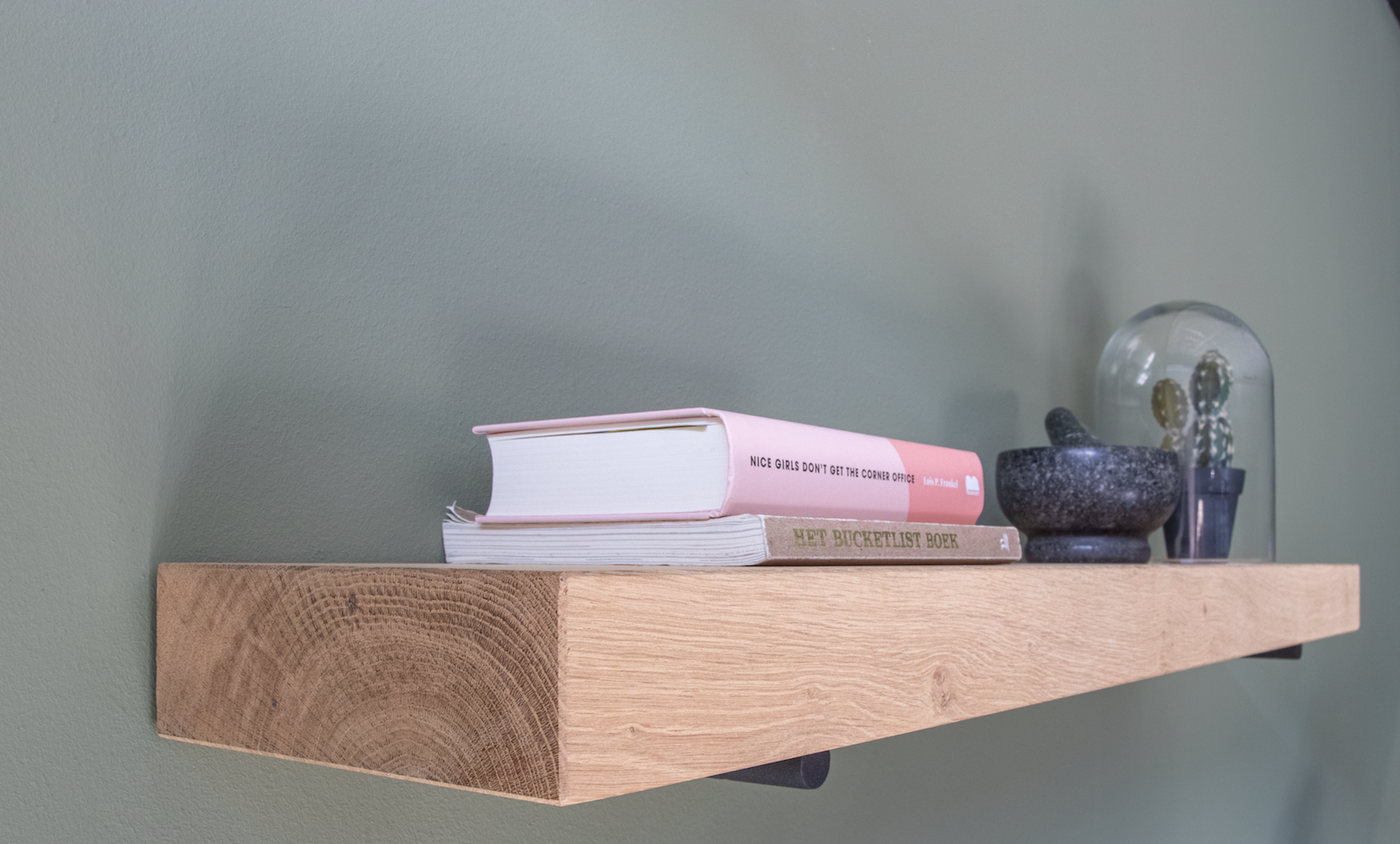 Wandplank Rustiek Eikenhout 6 cm dik