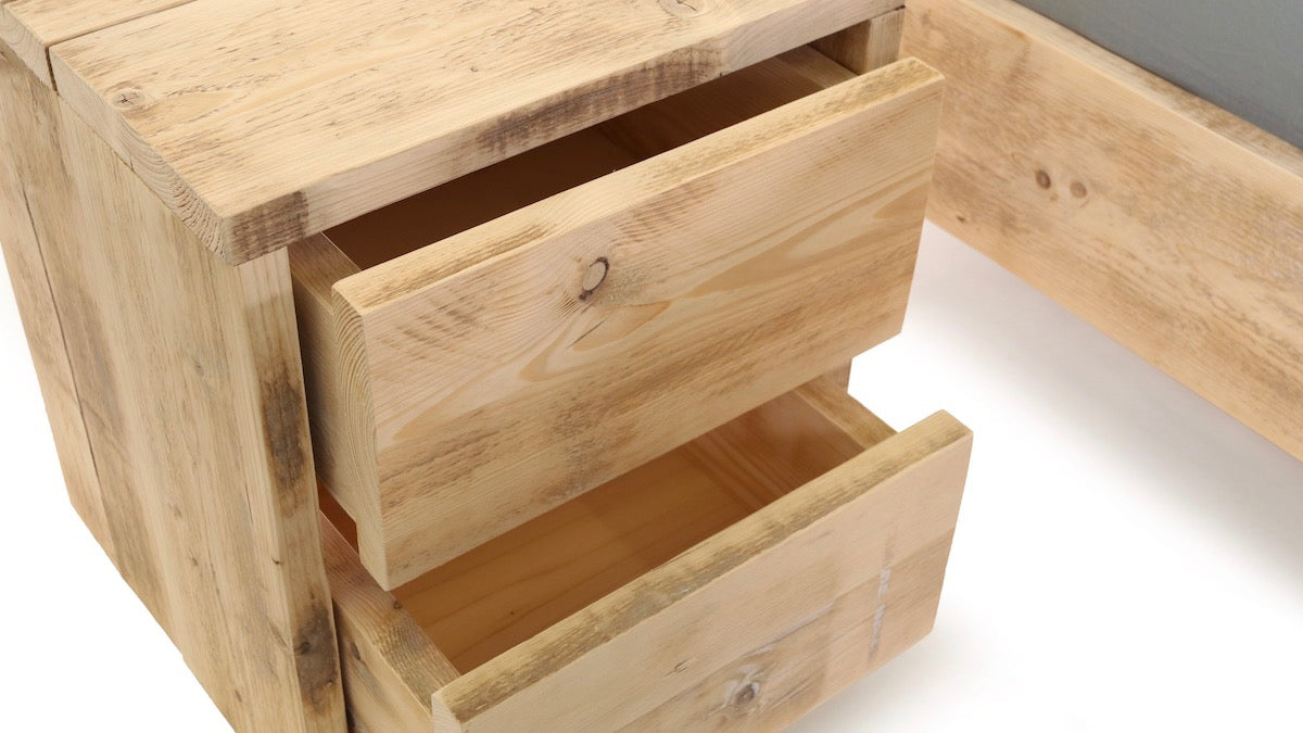 Steigerhout nachtkastje met 2 laden
