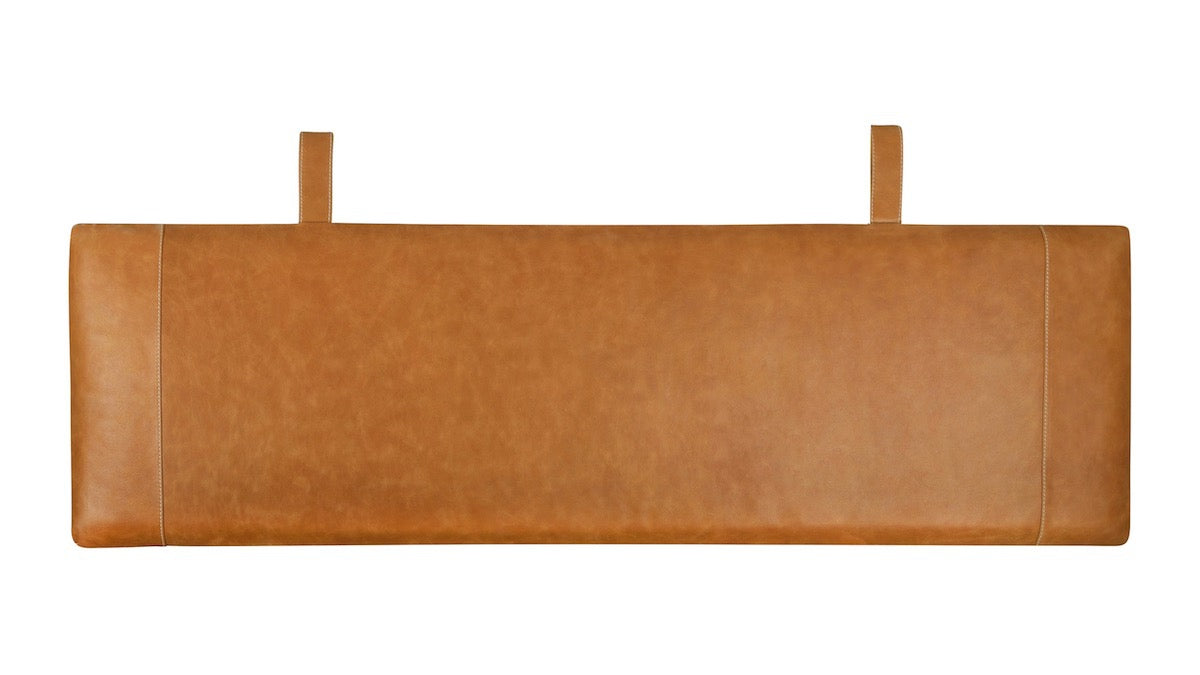 Leren hoofdbord Cognac
