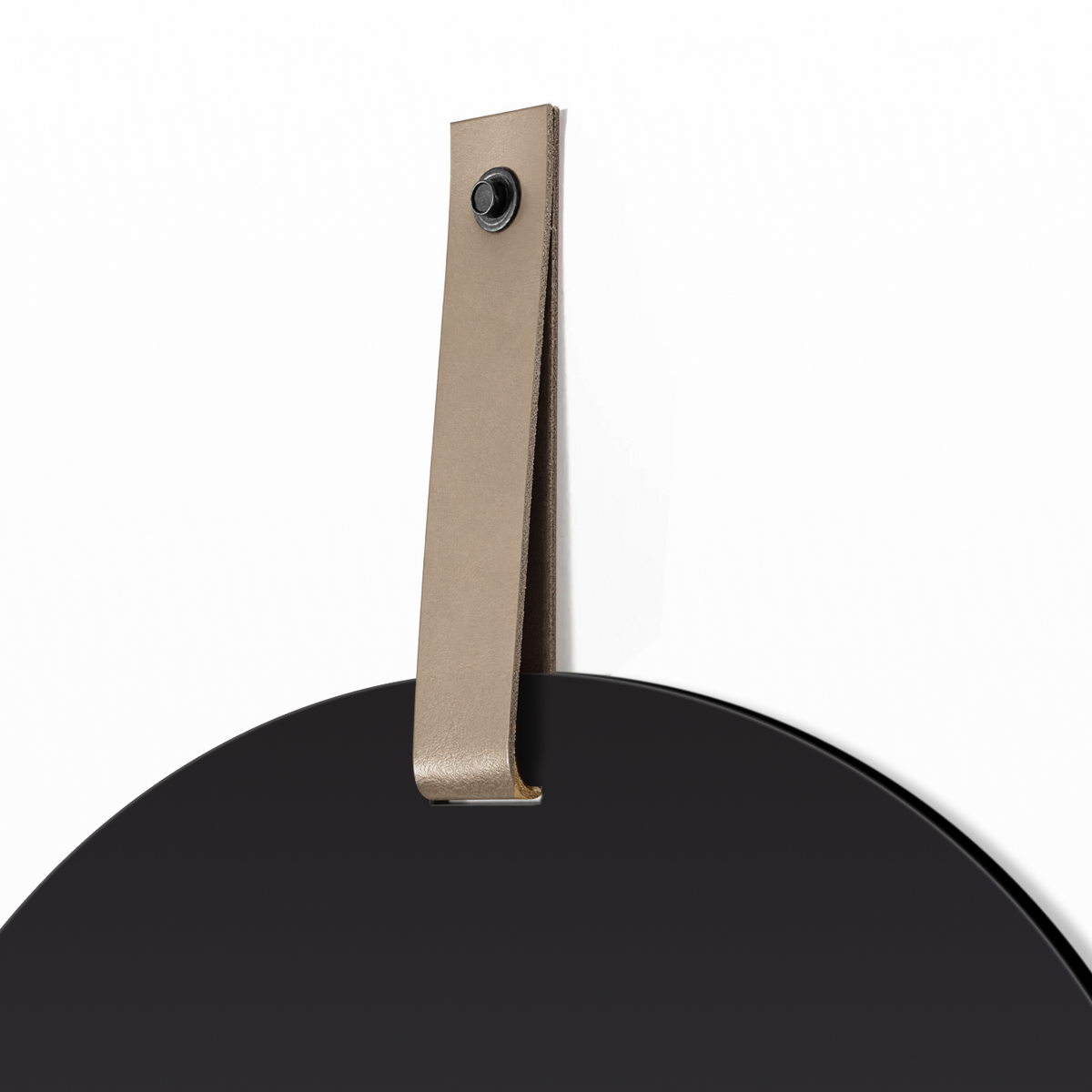 Magneetbord Mundo Zwart Rond 60 cm Band beige