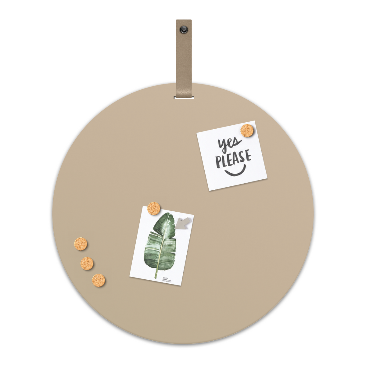 Magneetbord Mundo Beige Rond 60 cm Band beige
