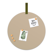 Magneetbord Mundo Beige Rond 60 cm Band groen