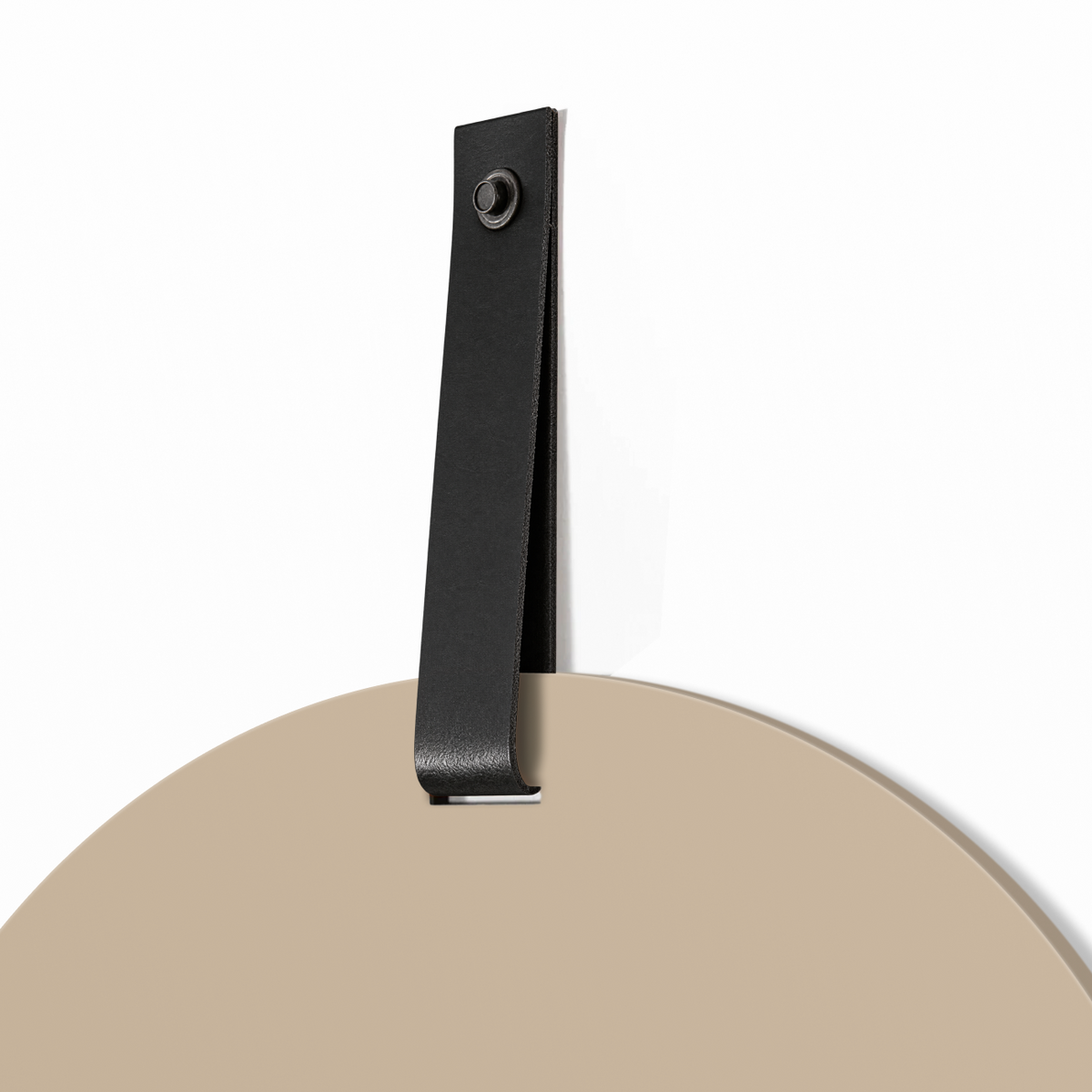 Magneetbord Mundo Beige Rond 60 cm Band zwart
