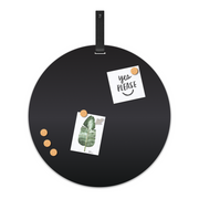 Magneetbord Mundo Zwart Rond 60 cm Band zwart