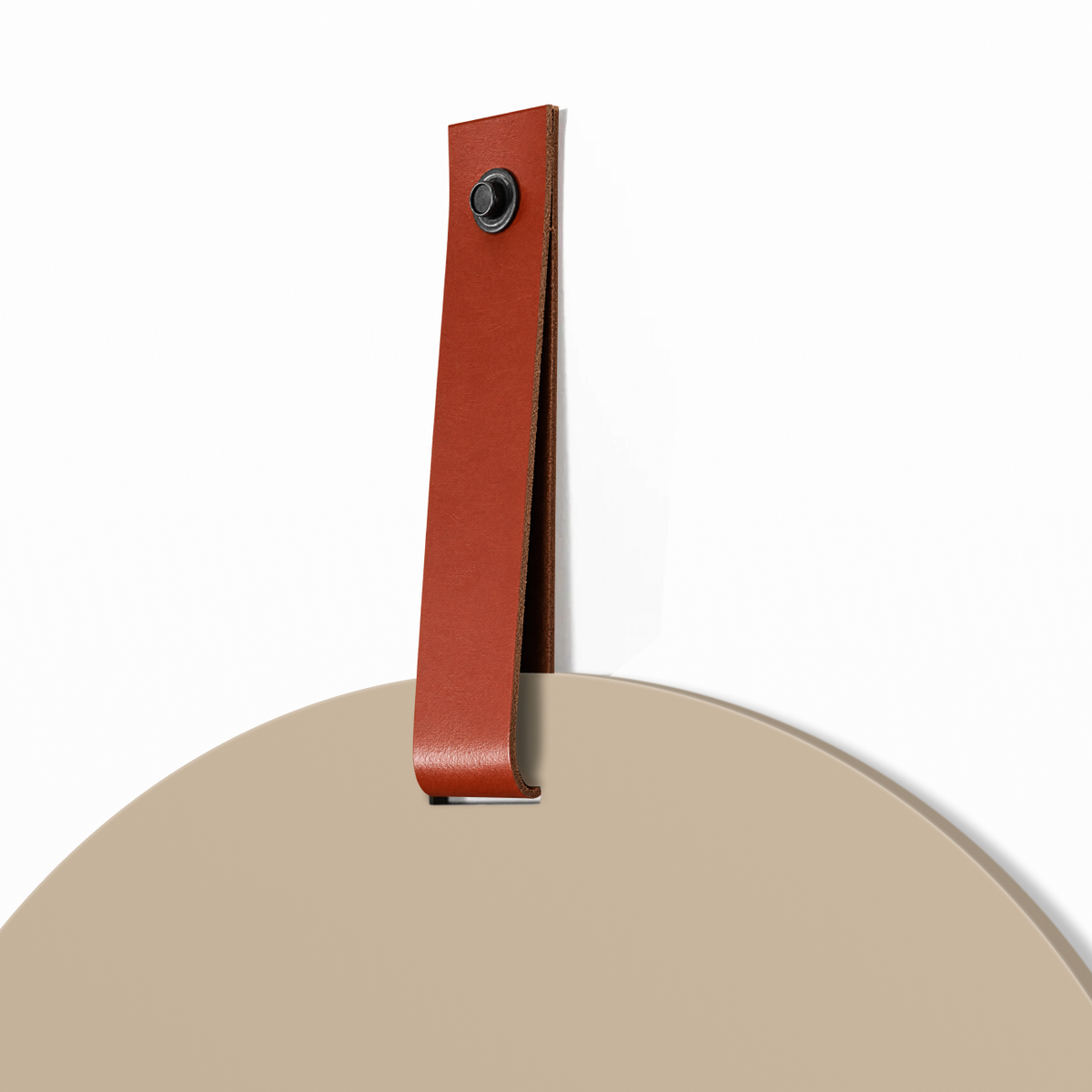 Magneetbord Mundo Beige Rond 60 cm Band cognac