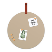 Magneetbord Mundo Beige Rond 60 cm Band cognac
