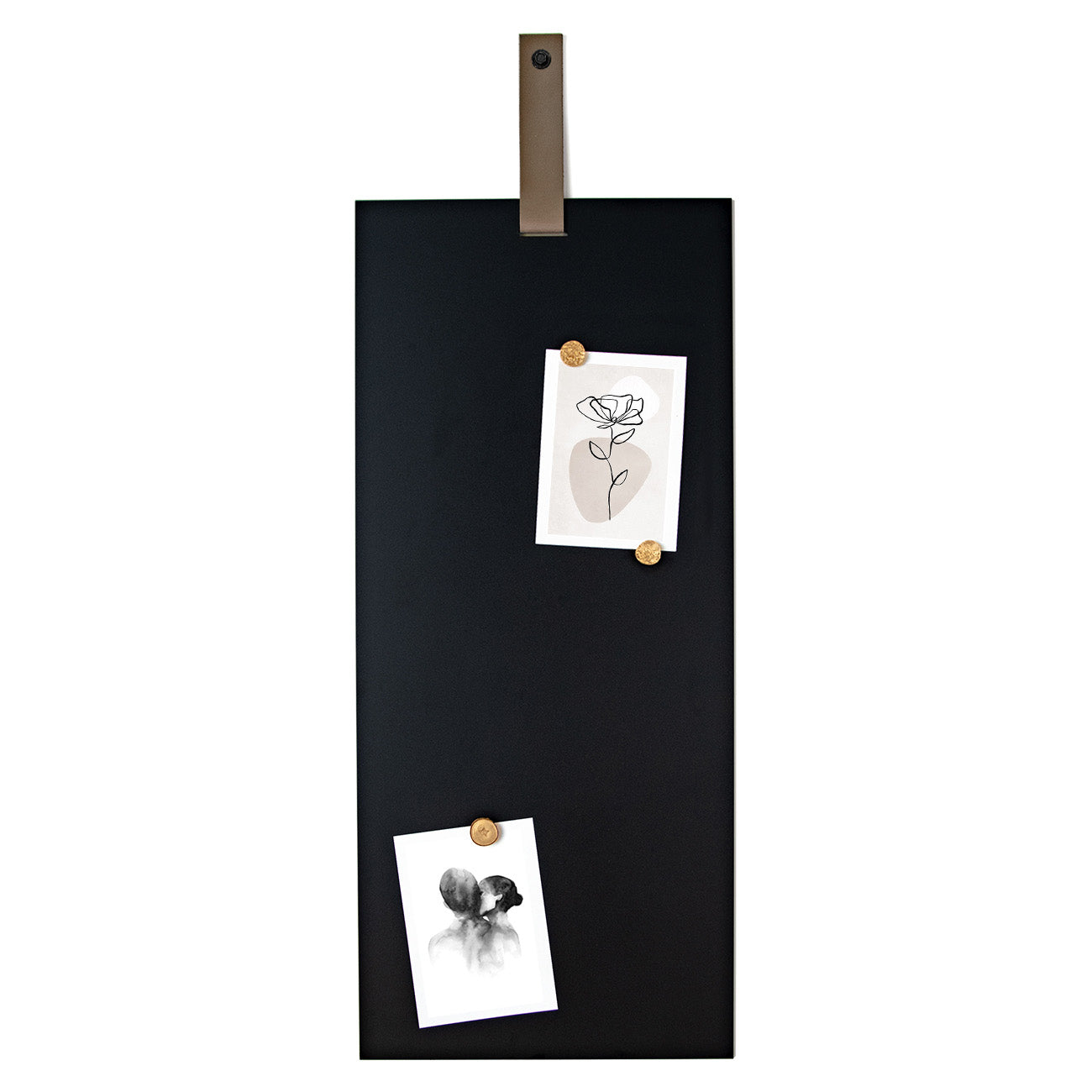 Magneetbord Aimant rechthoek Zwart - beige band